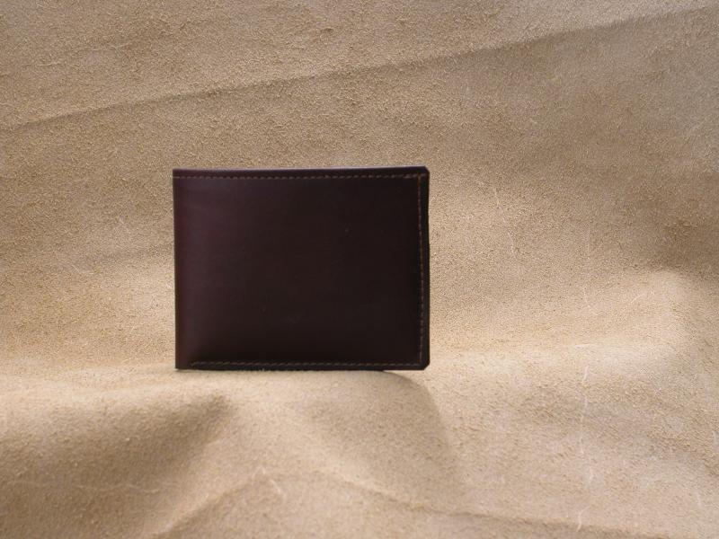 Wallet Bill Fold Style Ox Blood Colour Custom leather work in the